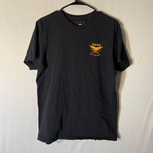 Vans Men's Black and Orange Short Sleeve Tee